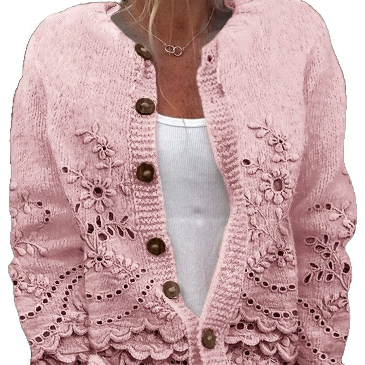 Geometric 3D Print Womens Cardigan Sweater