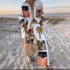 women colorful beach suit set