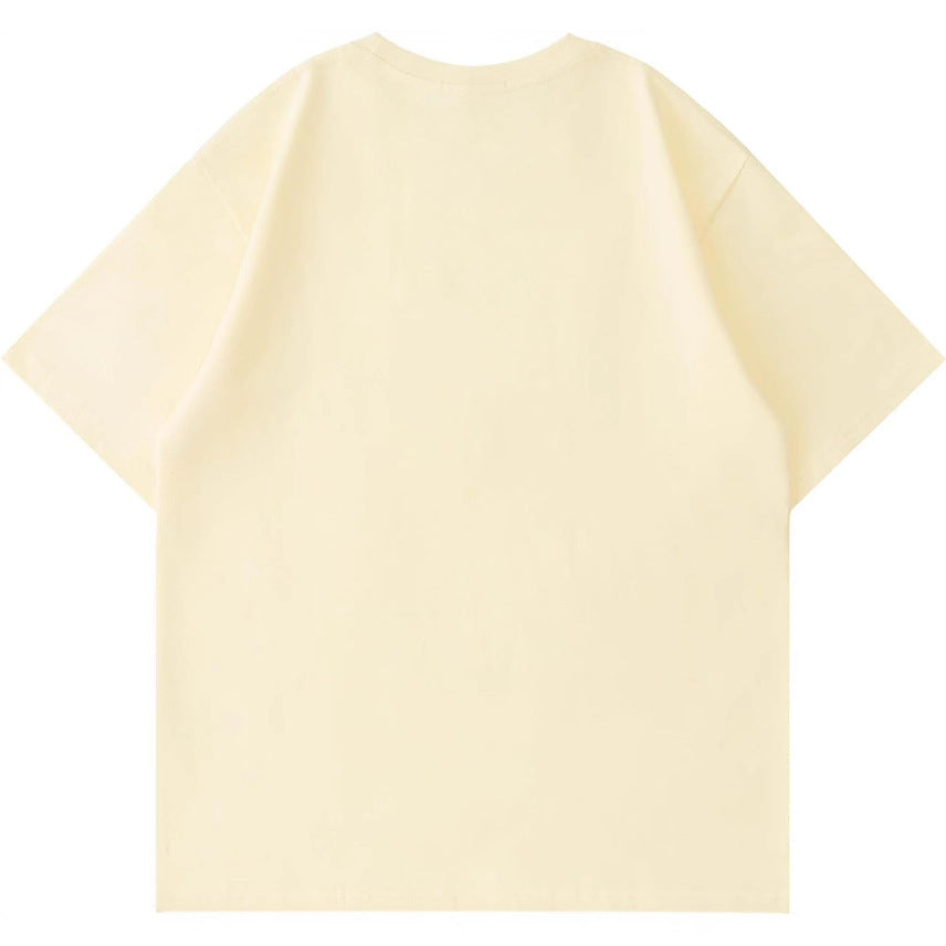 Cherry-printed T-shirt, casual summer short-sleeved shirt