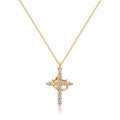 Crown Cross Beaded Necklace