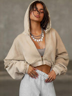 Vicktoria Short-sleeved sports hoodie