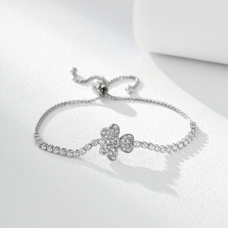 S925 Sterling Silver Diamond Zircon Bracelet