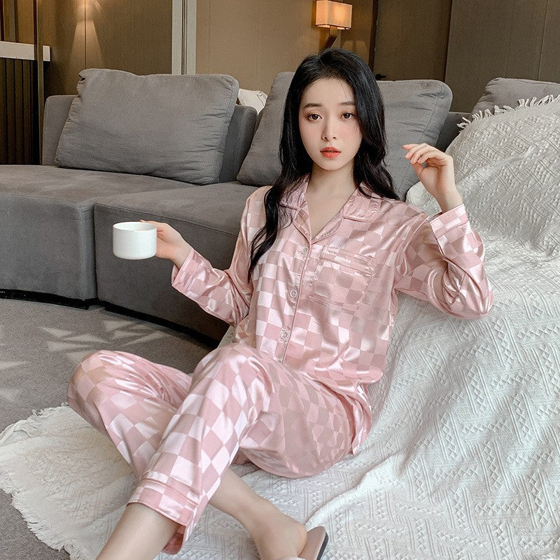 Jacquard Plaid Pajama Set