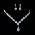 Elegant zircon necklace & earrings