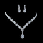 Elegant zircon necklace & earrings