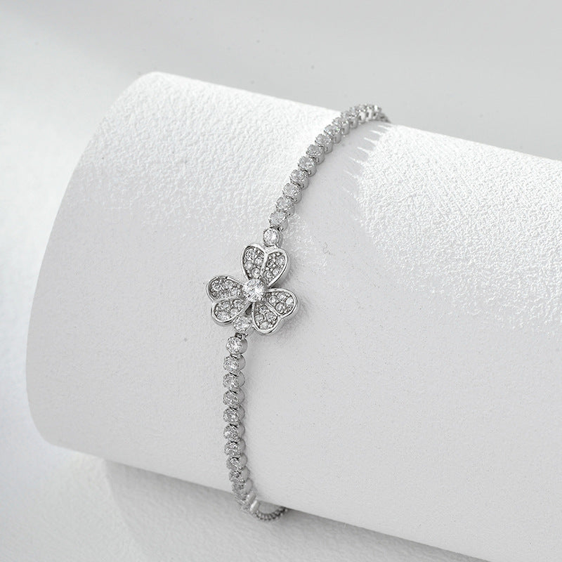 S925 Sterling Silver Diamond Zircon Bracelet