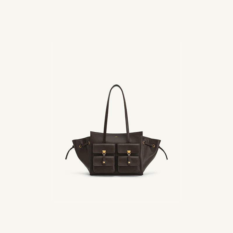 Trendy Leather Shoulder Tote Bag