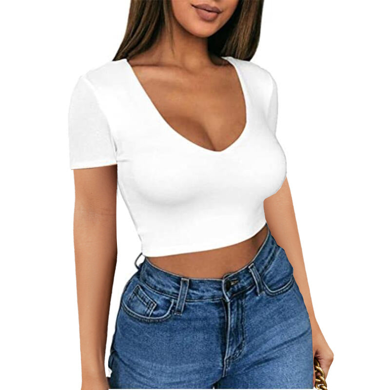 Cropped Square Neck T-Shirt Street