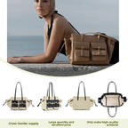 Trendy Leather Shoulder Tote Bag