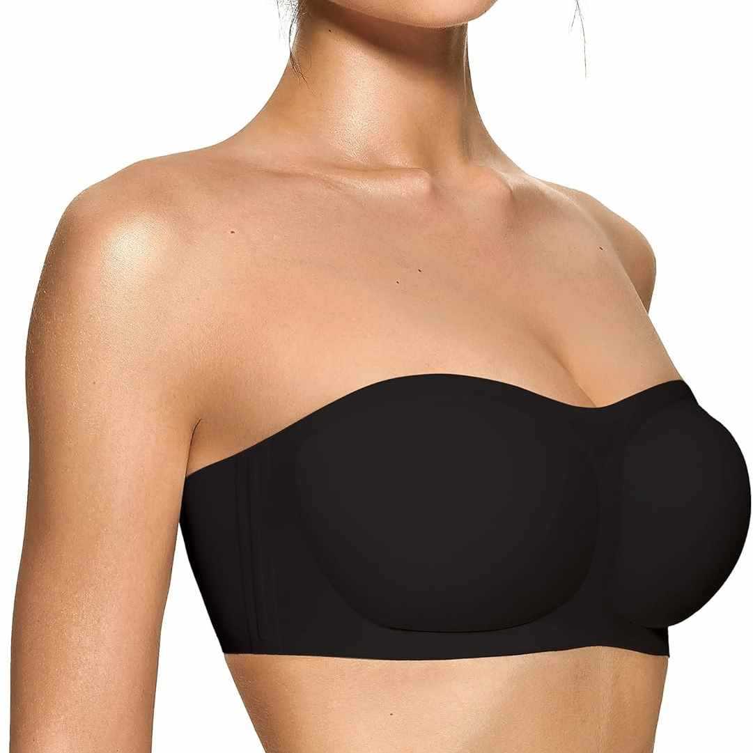 Wireless Strapless Push Up Bandeau Bra