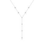 Sterling Silver Diamond Tassel Necklace
