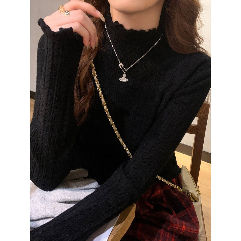 Half Turtleneck Jacquard Knitwear Sweater