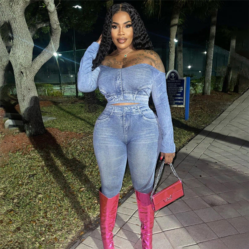 Women's Long-Sleeve Off-Shoulder Top