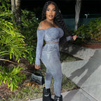 Women's Long-Sleeve Off-Shoulder Top