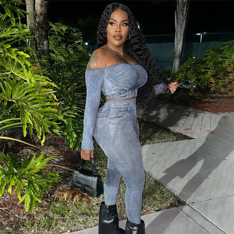 Women's Long-Sleeve Off-Shoulder Top