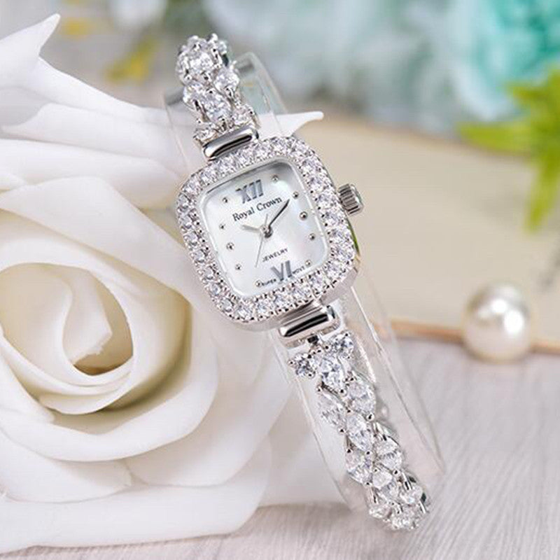 Royal Crown Diamond Bracelet Watch for Women