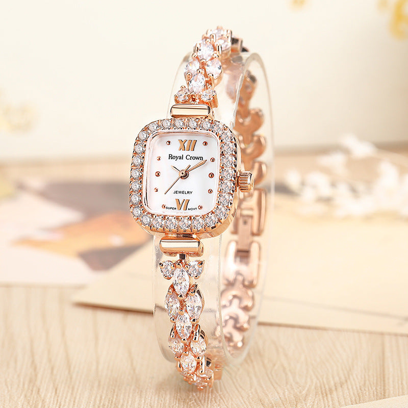 Royal Crown Diamond Bracelet Watch for Women