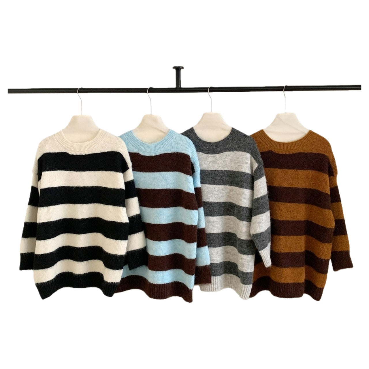 Alpaca wool striped sweater