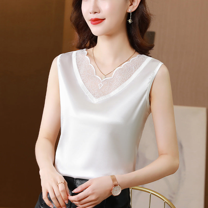 Base Shirt Large Size Sleeveless Top for Suit