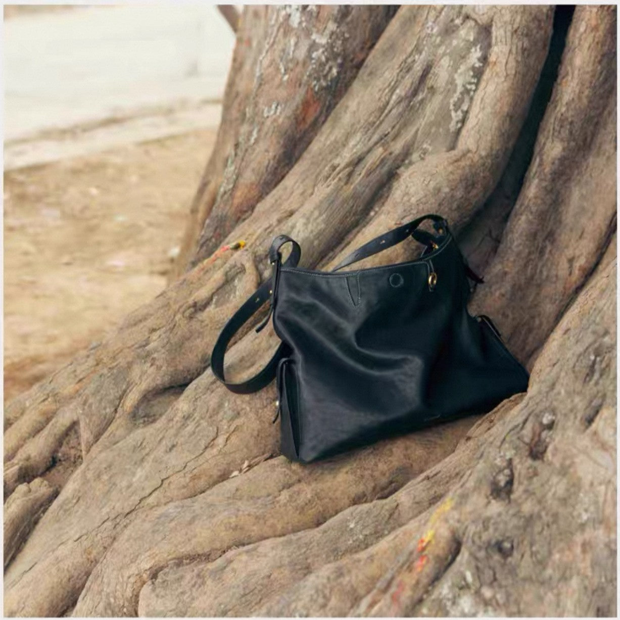 Genuine Leather Crossbody Laptop Hobo Bag