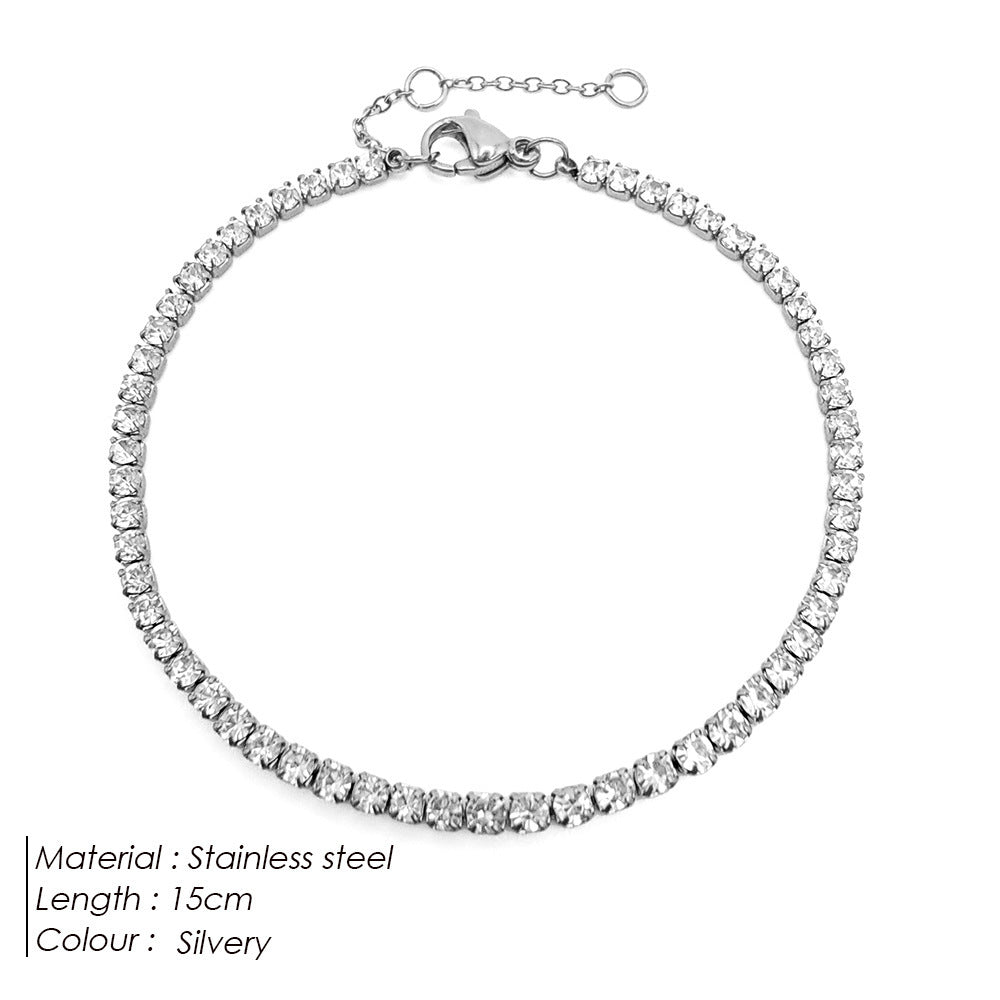 Fashion Simple Single-Row Diamond Bracelet