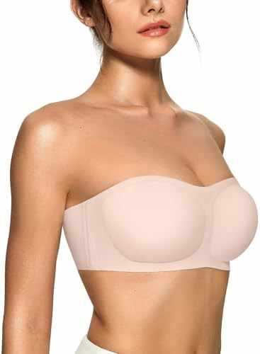 Wireless Strapless Push Up Bandeau Bra
