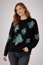 Cashmere butterfly flower sweater