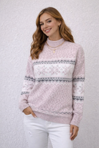 Jane | Snowflake Jacquard Sweater