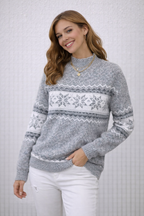 Jane | Snowflake Jacquard Sweater