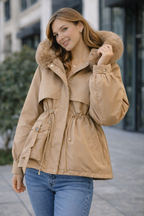 Pia | Padded Winter Fur Collar Jacket