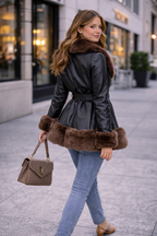 Faux Fur Collar Winter Coat