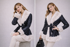 Faux Fur Collar Winter Coat