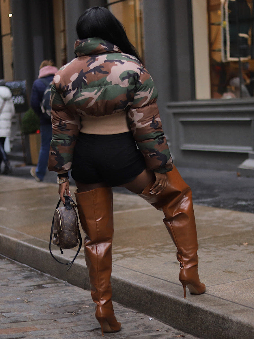 Sharon Retro camouflage jacket