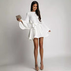 Women’s Lace Up Waist Short Dress