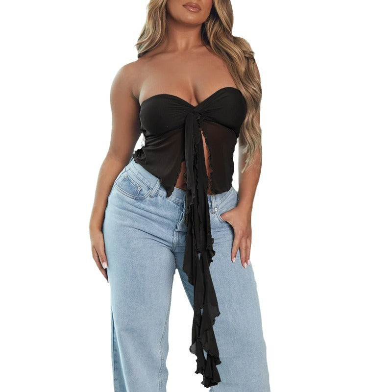 Viktoria strapless cardigan top