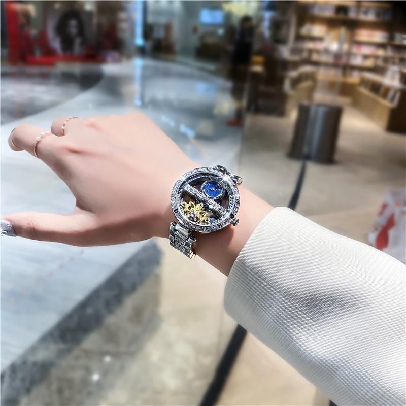 Sun Moon Star Hollow Mechanical Watch