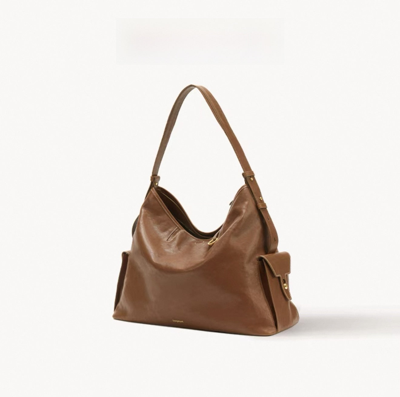 Genuine Leather Crossbody Laptop Hobo Bag