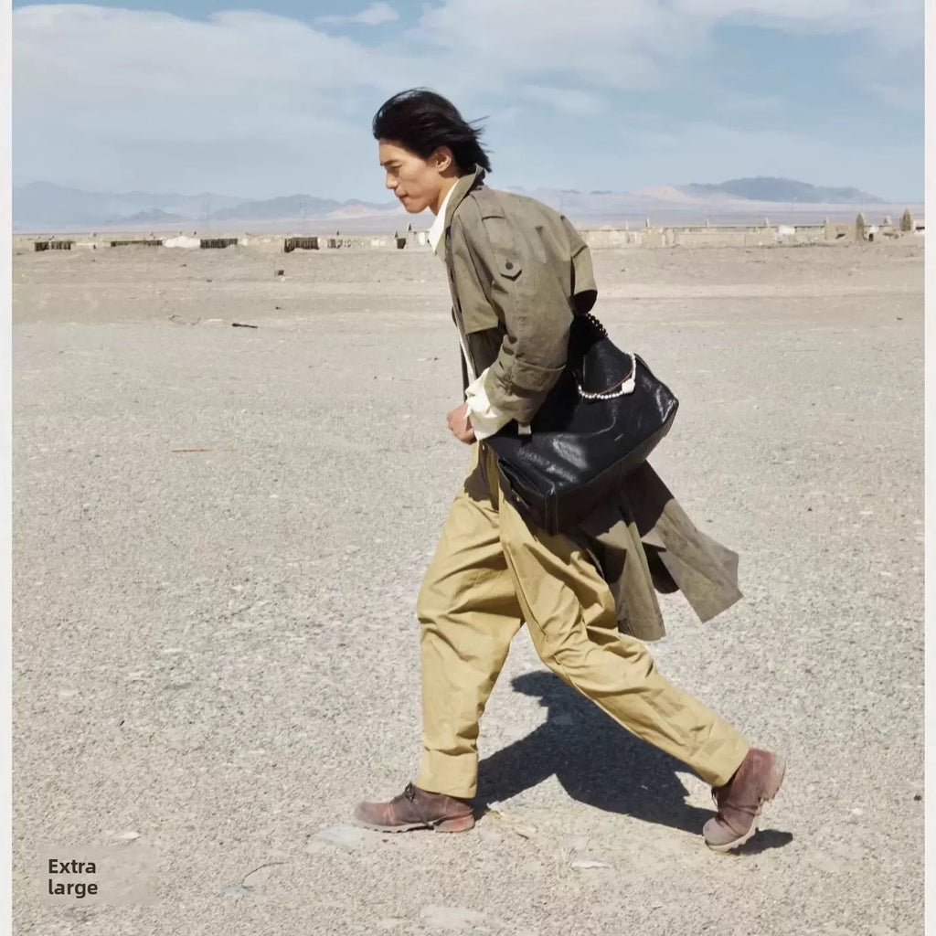 Genuine Leather Crossbody Laptop Hobo Bag