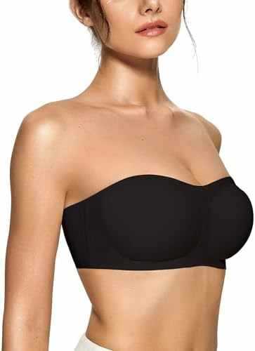 Wireless Strapless Push Up Bandeau Bra