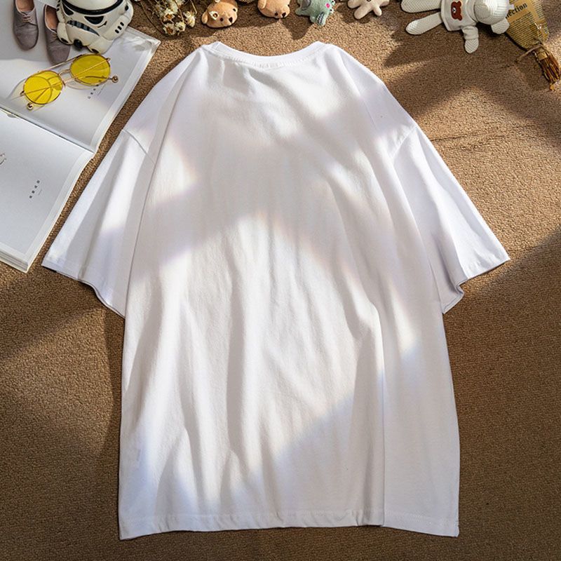 Cotton Cat Print Short Sleeve T-Shirt