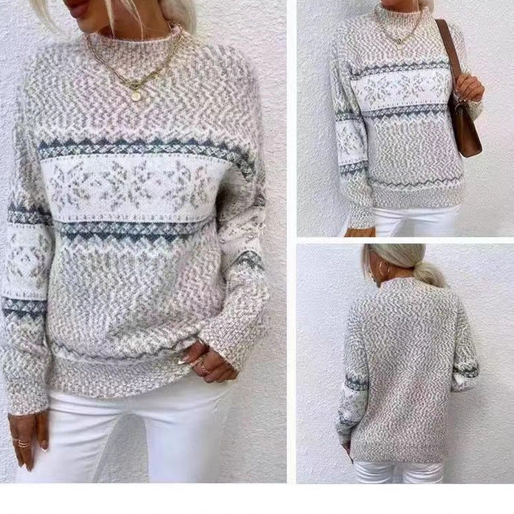 Jane | Snowflake Jacquard Sweater