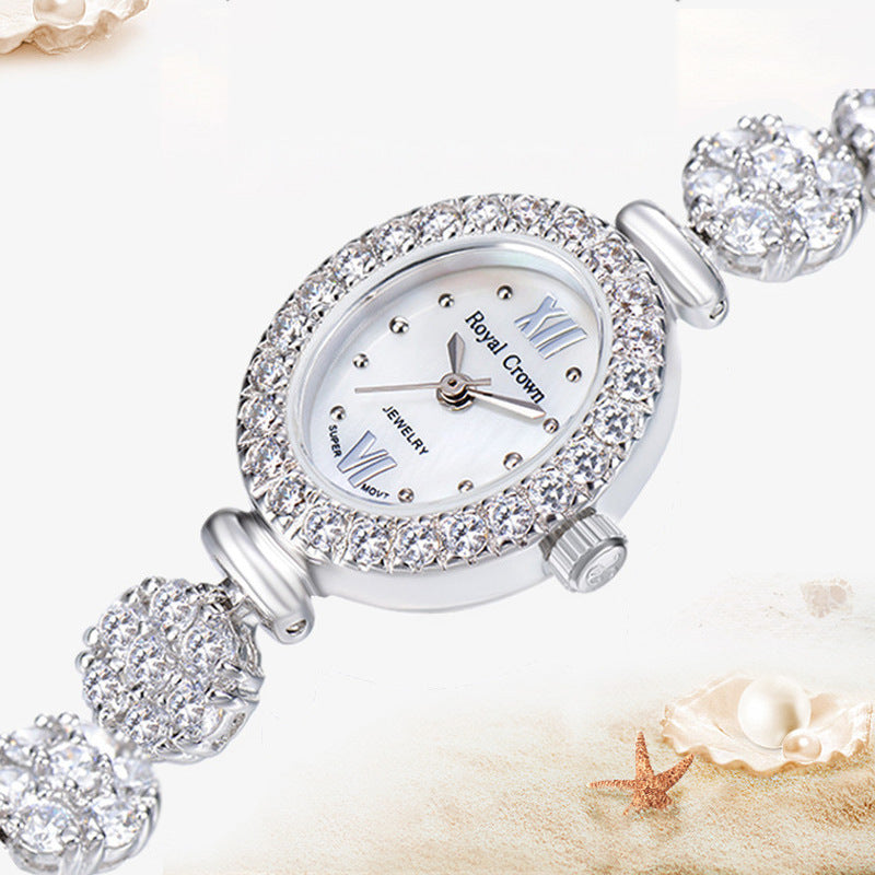 Royal Crown Diamond Bracelet Watch for Women