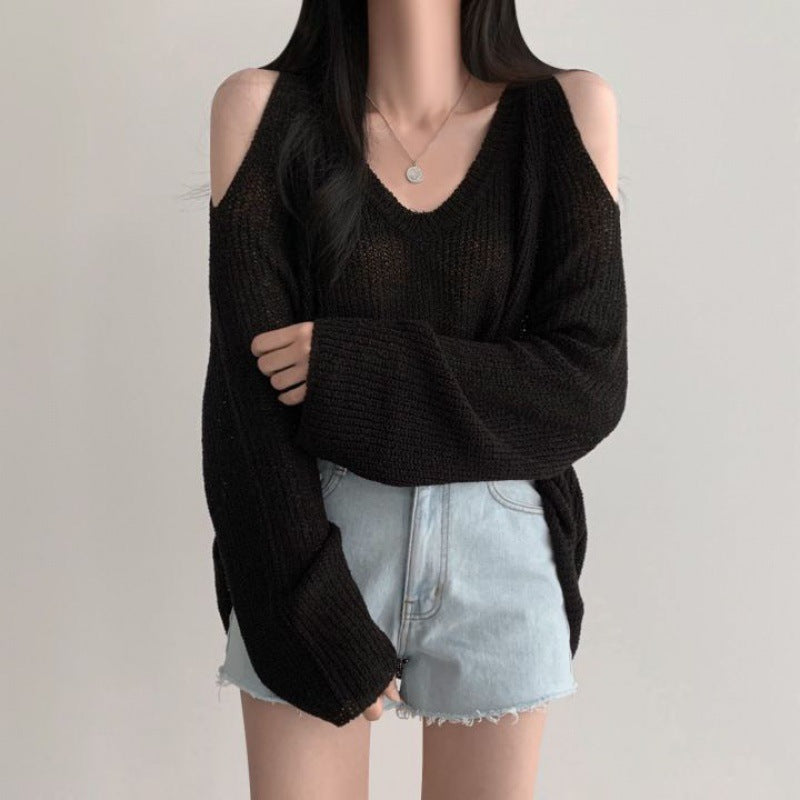 Linda Off-Shoulder Loose Knit Sweater