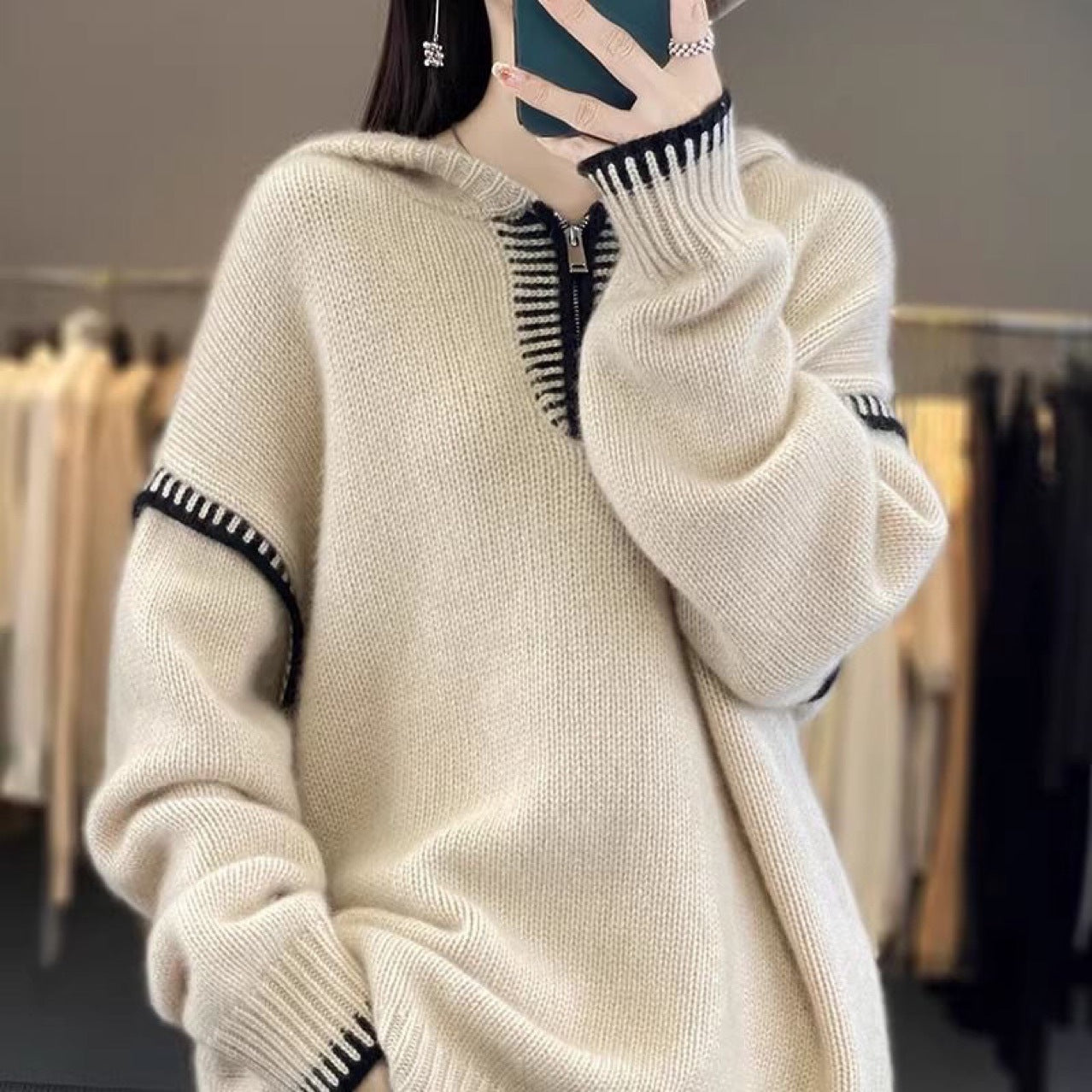 Tanya Hooded knitwear