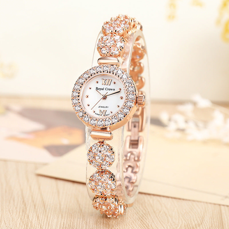 Royal Crown Diamond Bracelet Watch for Women