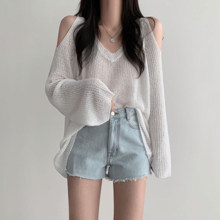 Linda Off-Shoulder Loose Knit Sweater