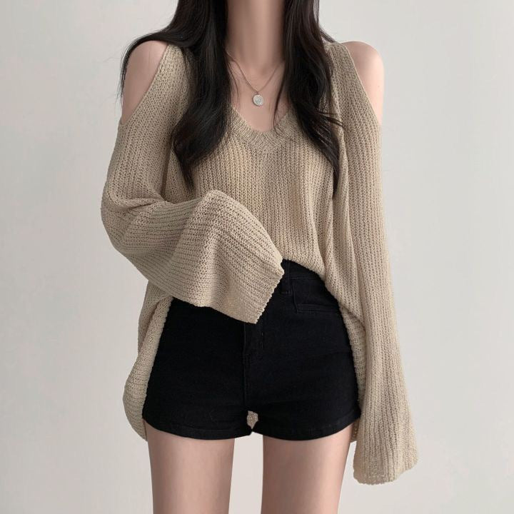 Linda Off-Shoulder Loose Knit Sweater