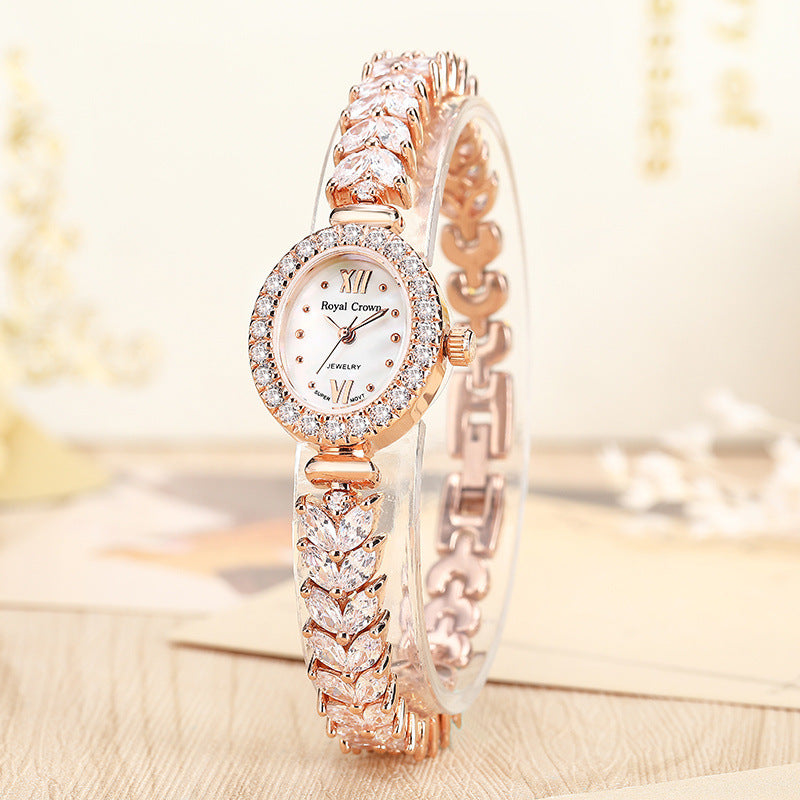 Royal Crown Diamond Bracelet Watch for Women