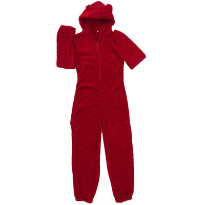 Fleece-Lined Hooded Jumpsuit Pajamas