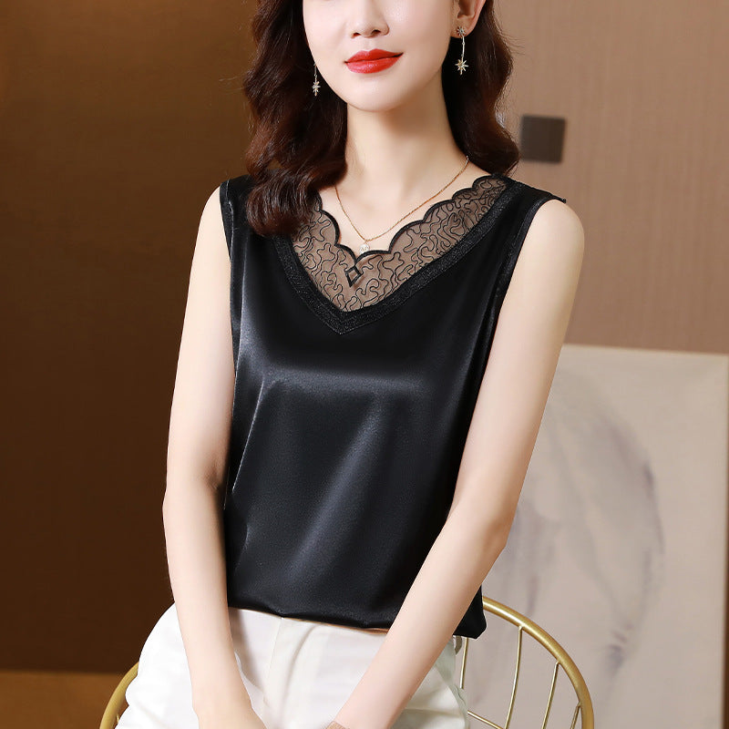 Base Shirt Large Size Sleeveless Top for Suit